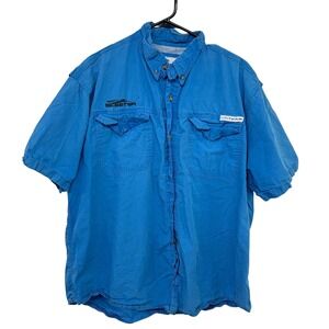 MillTex Skeeter Fishing Shirt Vented Short Sleeve XL Blue Gorpcore Outdoorsy